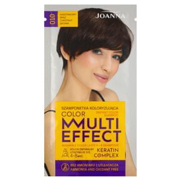 Joanna Multi Effect Color Keratin Complex šampon št. 10 kostanjevo rjava 35 g