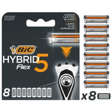 Bic Vložki za britvice Hybrid Flex 5 - blister, 1 pakiranje po 8