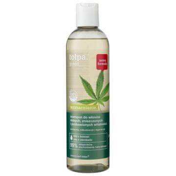 Zeleni krepilni šampon za šibke, poškodovane in brezživljenjske lase 300 ml