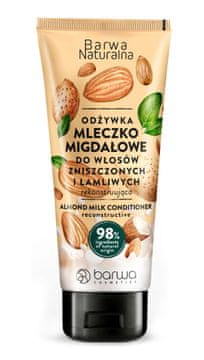 BARWA naravni balzam z mandljevim mlekom za poškodovane in krhke lase 200 ml