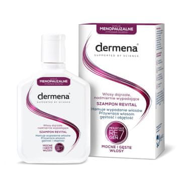 DERMENA Revital vlažilni in regeneracijski šampon za zrele, prekomerno izpadajoče lase 200 ml