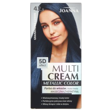 Joanna večkremna kovinska barva za lase št. 42.5 temno črna.