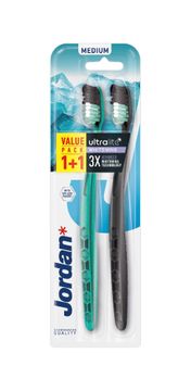 ORKLA JORDAN Ultralite zobna ščetka bela srednja - 2 kosa