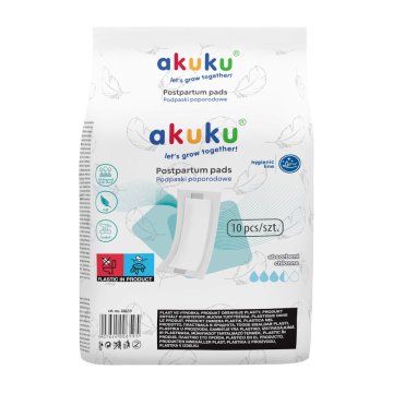 AKUKU vpojne poporodne blazinice 36x14 cm (a0659) 1 paket - 10 kosov