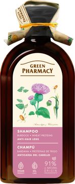 ELFA PHARM GREEN PHARMACY Šampon proti izpadanju las z repincem in pšeničnimi beljakovinami 350 ml