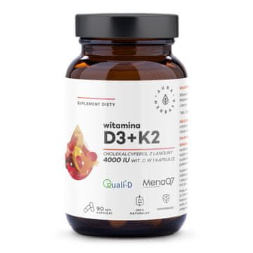 Aura Herbals Vitamin D3 4000 IU + K2 90 kapsul