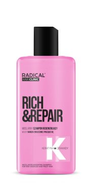 FARMONA RADICAL HAIR CLINIC Rich & Repair micelarni regeneracijski šampon za zelo poškodovane in skodrane lase 300 ml