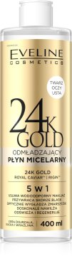 Eveline 24K Gold pomlajevalni micelarni fluid 5 v 1 400 ml