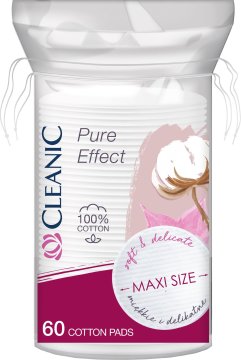 Harper Cleanic Pure Effect bombažne blazinice maksimalne velikosti 60 kosov