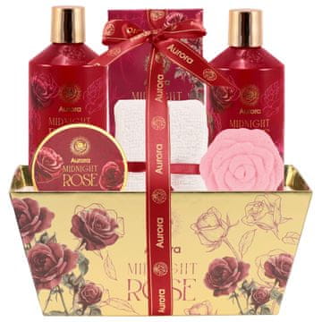 Darilni set AURORA Midnight Rose Box - 6 izdelkov