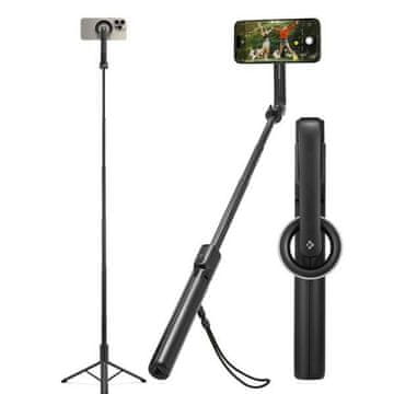 Spigen Selfie palica S580W MagSafe Tripod Bluetooth, črna