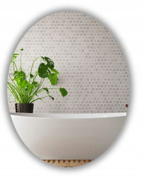 Ogledalo Elipsa Oval LED 100x80 Vodoodporno IP65 Viseče Navpično Vodoravno