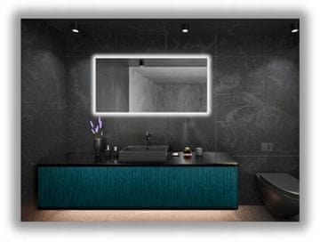 LED osvetljeno ogledalo 90x70 vodoodporno IP65, obešalno navpično in vodoravno