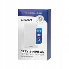 Brevis Mini 230V dvotonski gong zvonec, bel
