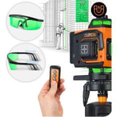 Križni laserski nivelir HM-175 v kovčku + dodatki