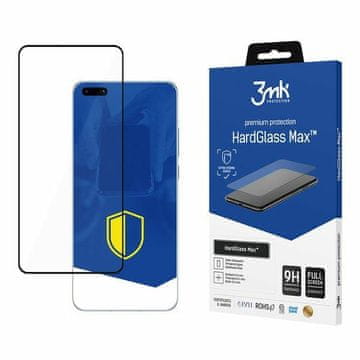 3MK Kaljeno steklo za Huawei P40 Pro FullScreen črno