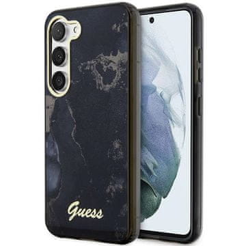 Guess Ovitek zlati marmor črn za Samsung Galaxy S23
