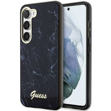 Guess Ovitek Marble črne barve za Samsung Galaxy S23