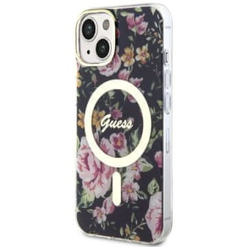Guess GUESS OVITEK ZA IPHONE 14 PLUS 15 PLUS 6.7 TRDA ETUI ZA MAGSAFE FLOWER