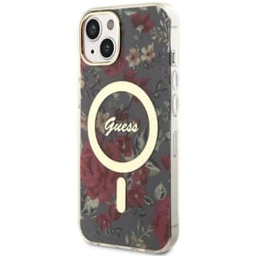 Guess GUESS HARDCASE ZA IPHONE 14 PLUS 15 PLUS ZA MAGSAFE FLOWER MAGNETIC