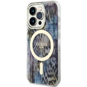 Guess ZAŠČITNI OVITEK GUESS IPHONE 14 PRO 6.1 HARDCASE ZA MAGSAFE LEOPARD
