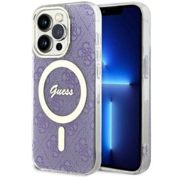 Guess Ovitek za iPhone 14 Pro MagSafe vijoličen