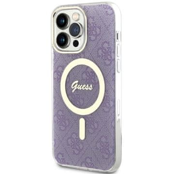 Guess GUESS OVITEK HARDCASE ZA IPHONE 14 PRO MAX 6.7 ZA MAGSAFE 4G VIJOLIČEN