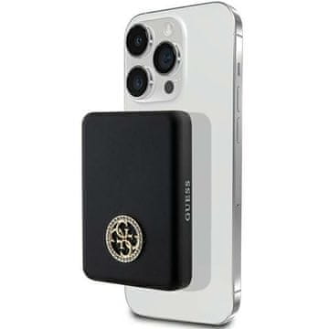 Guess Induktivna prenosna baterija 5W 3000mAh MagSafe črne barve