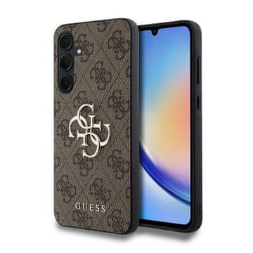 Guess Ovitek Metal Logo za Samsung Galaxy A35 rjav