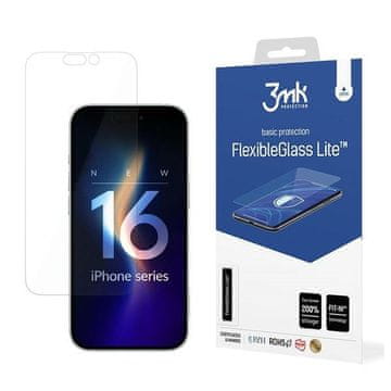 3MK Hibridno steklo za iPhone 16 Plus FlexibleGlass Lite