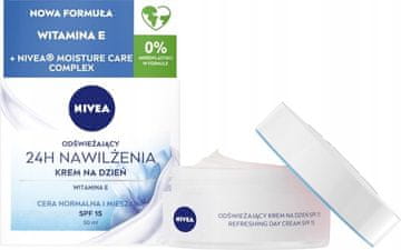 shumee 084046 NIVEA 24H Moisture Booster + Refreshment Lahka dnevna krema za normalno in mešano kožo 50 ml
