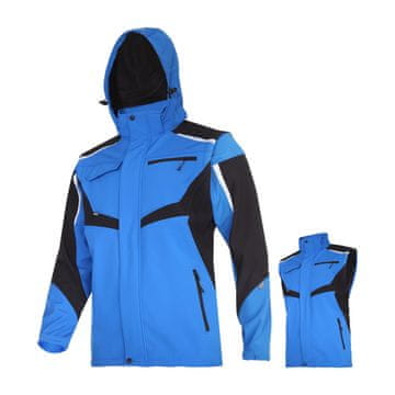 Proline SOFTSHELL JAKNA S KAPUCO IN ROKAVI, MODRO-ČRNA, S, CE, LAHTI