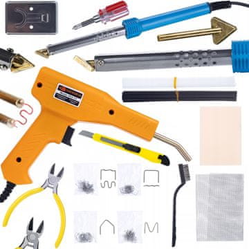 shumee Spajkalnik Blue Lark 80W BL80W z električnim nastavkom in kompletom dodatkov (plastika, mrežica) serije S + plastični spenjalnik v etuiju + 200 sponk