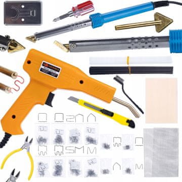 shumee Spajkalnik Blue Lark 80W BL80W s kompletom pribora Električni spajkalnik serije S + plastični spenjalnik v etuiju 200 sponk + 800 sponk 8 vrst