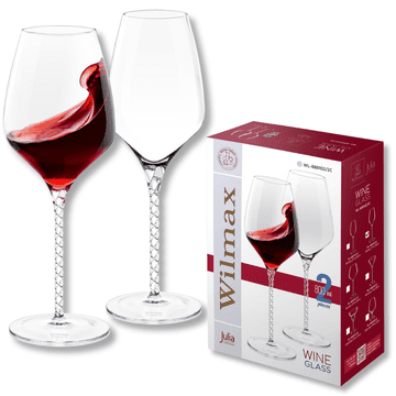 Wilmax Julia ročno izdelani kozarci za vino, 2 kosa, 800 ml, primerni za pomivanje v pomivalnem stroju, moderni kozarci za belo vino, odporni proti oksidaciji