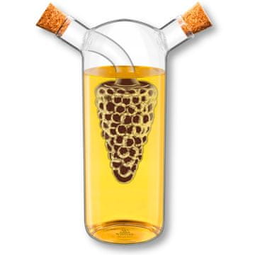 shumee Wilmax | Steklenica za kis 2 v 1 | Komplet dozirnikov za olje z 2 kosoma | Dozirnik za kis | Steklenice za ponovno polnjenje | Za domačo uporabo | Za gostinstvo | Darilni set | 250 ml / 50 ml