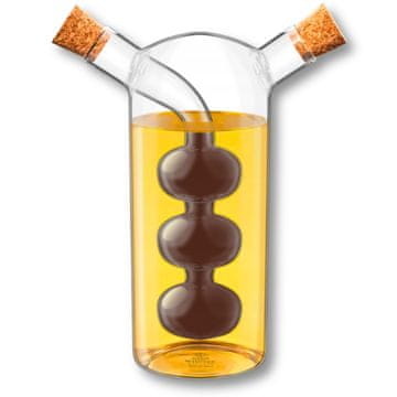 shumee Wilmax | Steklenica za kis 2 v 1 | Komplet dozirnikov za olje z 2 kosoma | Dozirnik za kis | Steklenice za ponovno polnjenje | Za domačo uporabo | Za gostinstvo | Darilni set | 300 ml / 60 ml