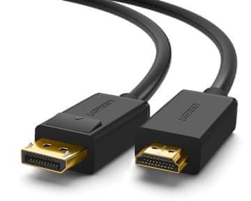 Ugreen Ugreen 10239 kabel DisplayPort na HDMI, 1.5m, črn