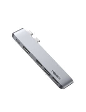 Ugreen Ugreen 60559 - USB 3.2 Gen 1 Type-C Docking Station, 3x USB-A, 1x HDMI, srebrna