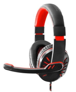 Esperanza Esperanza EGH330R Gaming slušalke z mikrofonom, naglavne, črno/rdeče