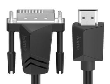 HDMI Hama 444790 kabel HDMI na DVI, 4K, 1.5m, črn