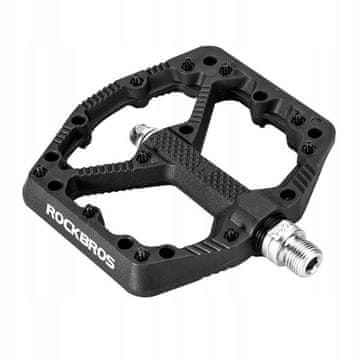 ROCKBROS Pedały rowerowe nylonowe z pinami czarne 2021-12A