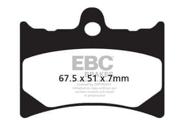 Klocki hamulcowe EBC FA126HH wzmacniane (kpl. na 1 tarcze)