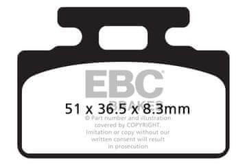 Klocki hamulcowe EBC SFA151 skuterowe (kpl. na 1 tarcze)