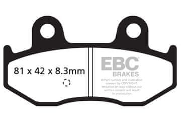 Klocki hamulcowe EBC SFA411 skuterowe (kpl. na 1 tarcze)