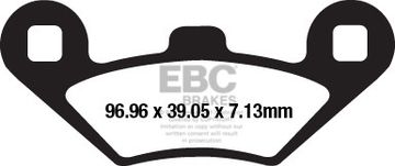 Klocki hamulcowe EBC SFA650 skuterowe (kpl. na 1 tarcze)