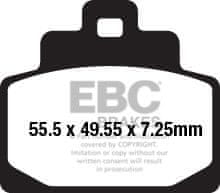 Klocki hamulcowe EBC SFA681 skuterowe (kpl. na 1 tarcze)