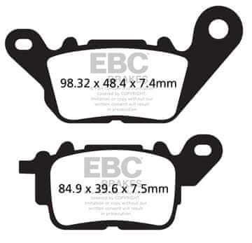 Klocki hamulcowe EBC SFA694 skuterowe (kpl. na 1 tarcze)