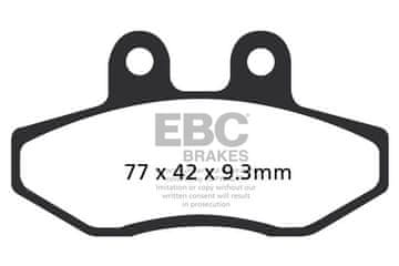 Klocki hamulcowe EBC SFA393 skuterowe (kpl. na 1 tarcze)