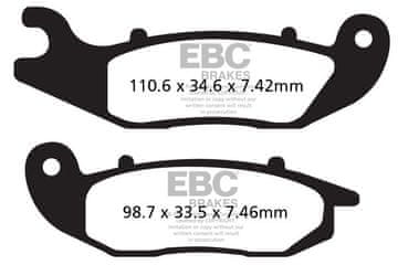 Klocki hamulcowe EBC FA465R (kpl. na 1 tarcze)